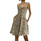thumbnail image 1 of TRKIYQC Vestido de tirantes de verano para mujer con estampado floral/sólido, cuello en V, con botones, sin mangas TRKIYQC perder, 1 of 3