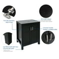 thumbnail image 5 of ELECWISH 24 Inches Traditional Bathroom Vanity Set in Black Finish, Single Bathroom Vanity with Top and 2-Door Cabinet, Brown Glass Sink Top with Single Faucet Hole, 5 of 7