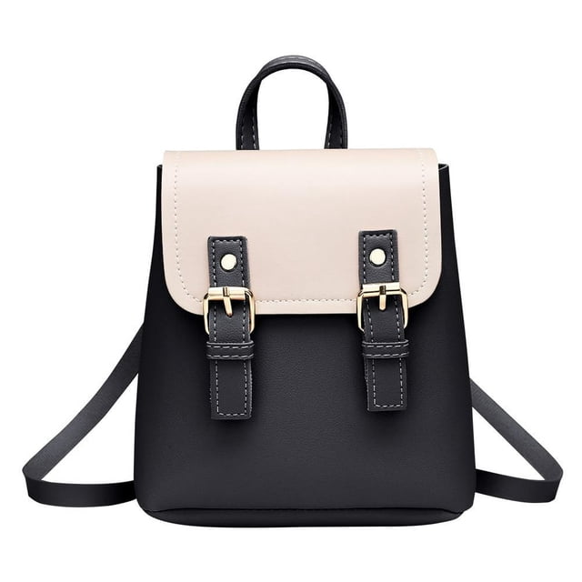POINTERTECK Mini Sac à Bandoulière en Cuir PU pour Femmes Sac à Dos à Rabat Sac d'École pour Dames (Rouge)