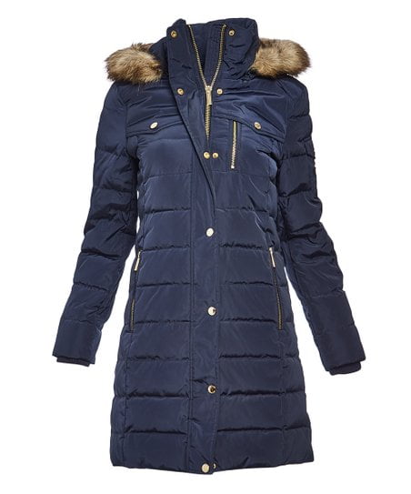 michael kors navy blue winter coat