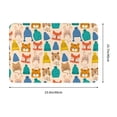 thumbnail image 3 of Front Door Mat Indoor Outdoor Outside Entrance - 16*24in Washable Small Animals With Knit Hat Pattern Thin Bathroom Rugs Fit Under Door, Bath Rugs for Bathroom, Kitchen Rugs Mats for Floor, 3 of 6