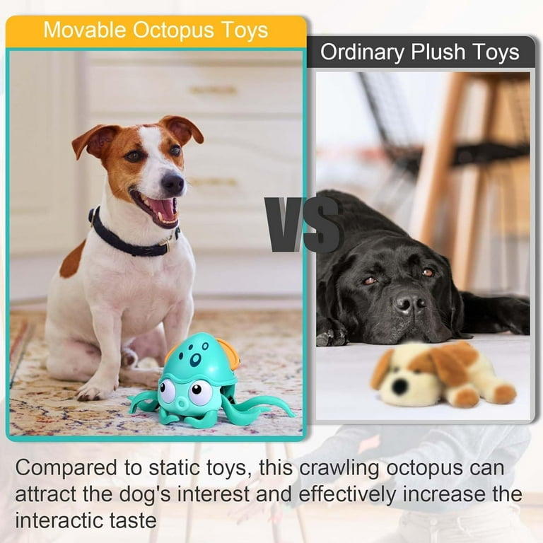 kitway Squeak Dog Toys-Reversible Octopus Dog Toys, Dog Puzzle Toy IQ  Training, Entertainment Toys for Boredom, Dog chew Toys Foraging Instinct