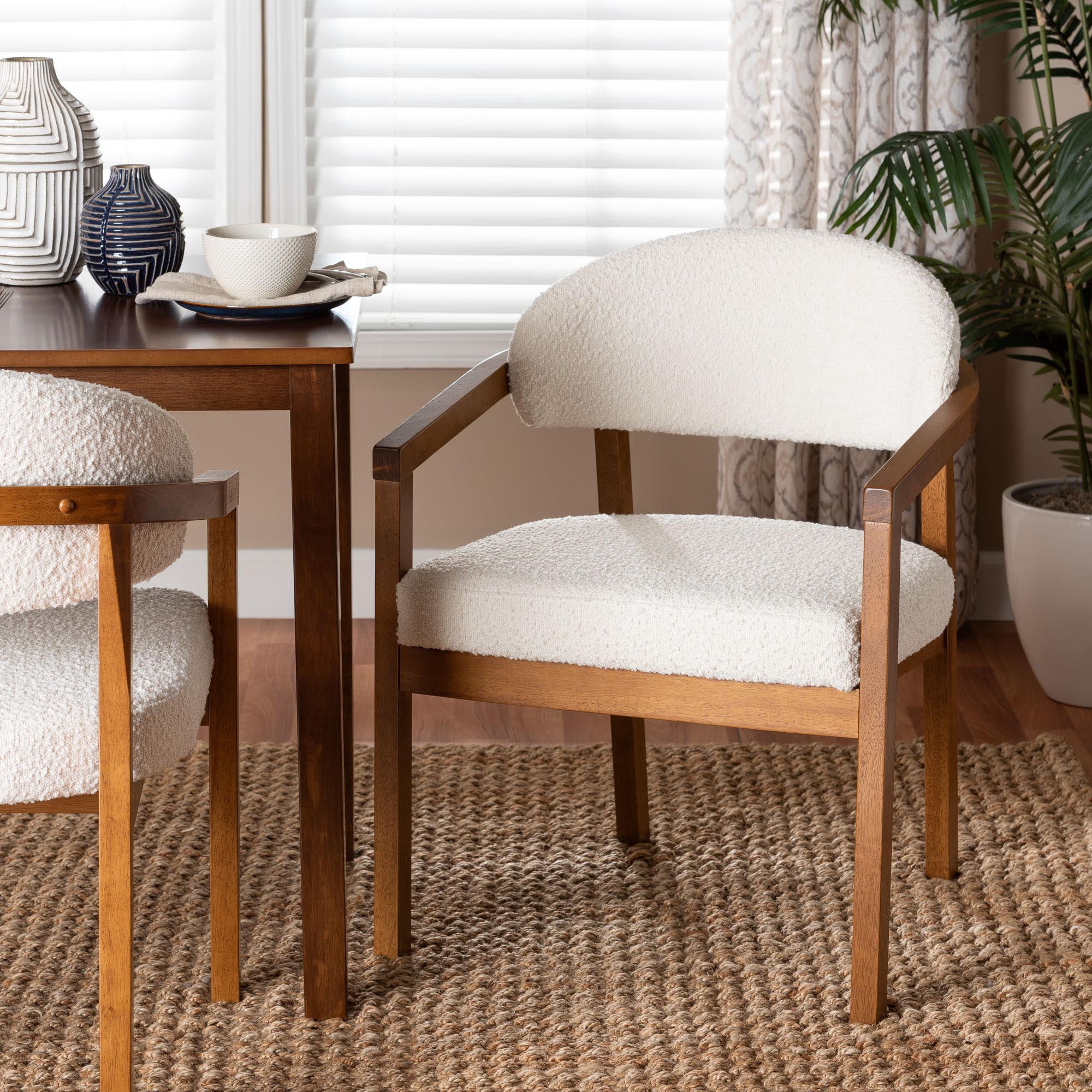 Baxton Studio Biana Modern Dining Chair, 19"H, Cream