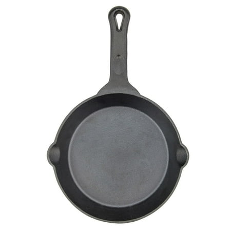 

Winco CAST-8 8 Round Pre Seasoned Cast Iron Skillet w\\/ Handle-Each