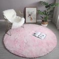 thumbnail image 1 of Plush Round Rug Fluffy White Carpets For Living Room Soft Home Decor Bedroom, 1 of 5