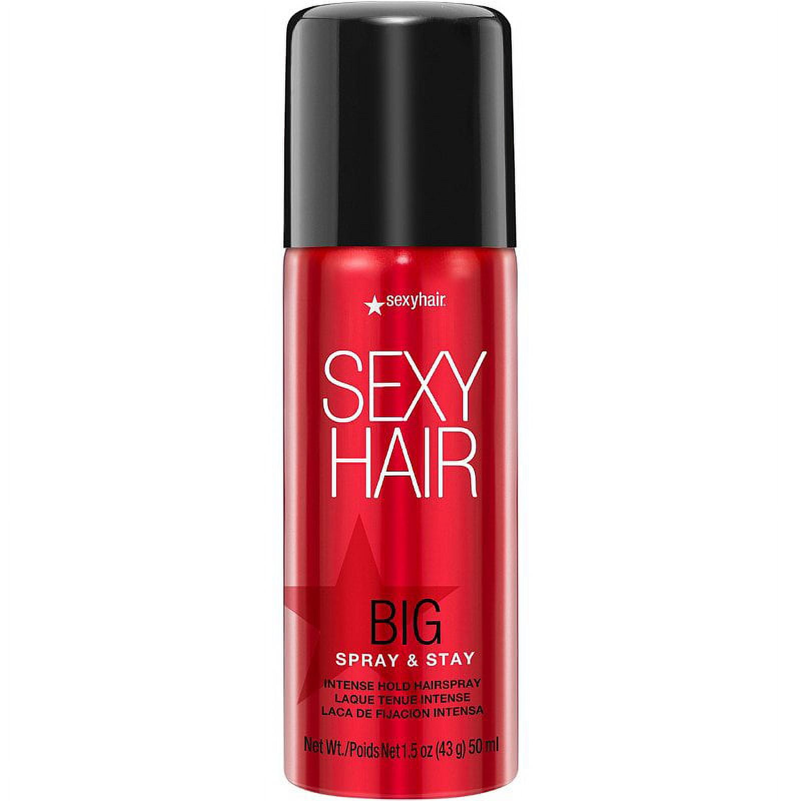 (3 pack) SexyHair Big Spray & Stay Intense Hold Hairspray, 1.5 Oz | Extreme Hold and Shine | Up to 72 Hour Humidity Resistance | All Hair Types