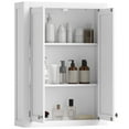 thumbnail image 2 of HOMCOM Bathroom Wall Cabinet, Modern Medicine Cabinet Wall Mounted, Over The Toilet Space Saver with 2 Doors and 2 Adjustable Shelves, White, 2 of 9
