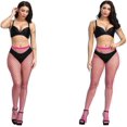 thumbnail image 2 of HAHDAXIA Collants Résille à Motifs Taille Haute pour Femmes, Bretelles, Bas-Collants, Cuisses Hautes, Noir, 2 of 4