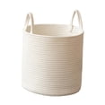thumbnail image 4 of Woven Rope Storage Basket with Easy Carry Handles Bathroom Woven Laundry Basket M, 4 of 9