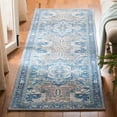 thumbnail image 2 of SAFAVIEH Saffron Donette Geometric Bordered Area Rug, Navy/Ivory, 5' x 8', 2 of 6
