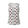 thumbnail image 4 of Xecao Christmas Dachshund print women's scoop neck, loose-fit workout tank tops for the gym., 4 of 9