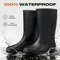 thumbnail image 4 of MeMoride Men's Waterproof Rain Boots Mid Calf Rubber Boots for Fishing Farming Gardening, 4 of 6