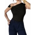 thumbnail image 4 of Women'S Off the Shoulder Tops Mental Elegant Asymmetrical Dressy Top Going Out Outfits Black L, 4 of 9