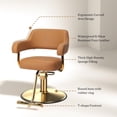 thumbnail image 5 of UBesGoo Barber Chair, 360° Swivel Salon Styling Chair, Heavy Duty Hydraulic Pump, Brown Gold Home Beauty Spa Equipment, 5 of 8