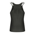 thumbnail image 4 of Lenpel Camisole Tops for Women Scoop Neck Spaghetti Strap Racerback Built in Bra Tank Tops Workout Sleeveless Shirts, 4 of 6