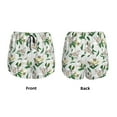 thumbnail image 6 of Uemuo Lilies Flowers Pattern Women's Athletic Shorts High Waisted Running Shorts with Liner Pockets Gym Elastic Workout Shorts-, 6 of 9