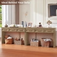 thumbnail image 4 of Joaxswe 47" Modern Wood Long Sofa Table Behind Couch, Console Table with 3 Drawers for Entryway, Oak, 4 of 8
