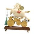 thumbnail image 3 of Estatua decorativa de caballo de resina, bonita colección de adornos, centro de mesa, Feng Shui Beige, 3 of 8