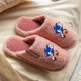 thumbnail image 2 of Zapatillas de invierno cálidas de Sonic The Hedgehog de Anime para hombre y mujer, zapatos de algodón para el hogar, zapatillas antideslizantes suaves de terciopelo para interiores con dibujos animado, 2 of 5