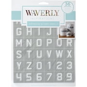 Waverly Inspirations Adhesive Silkscreen Stencil, Shadow Font Pattern, 8 in x 9 in