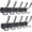 Black, variant on ABCISI Modern Metal Wall Coat Rack with 5 Hooks, Sturdy Wall Hook Rack for Hanging Jacket, Clothes, Hat, Bronze