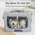 thumbnail image 4 of Petseek Transportador Extra Grande para Gatos de Lado Suave Plegable para Perros pequeños y medianos, 24 x 16.5 x 16 Pulgadas, de Viaje, Plegable, ventilado, diseño cómodo, vehículo portátil, 4 of 5