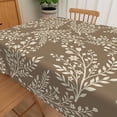 thumbnail image 6 of Brown Botanical Print Rectangle Tablecloth,60x70 Inch,Waterproof Wrinkle‑Resistant Table Cover for Dining Room Home Decor, 6 of 7