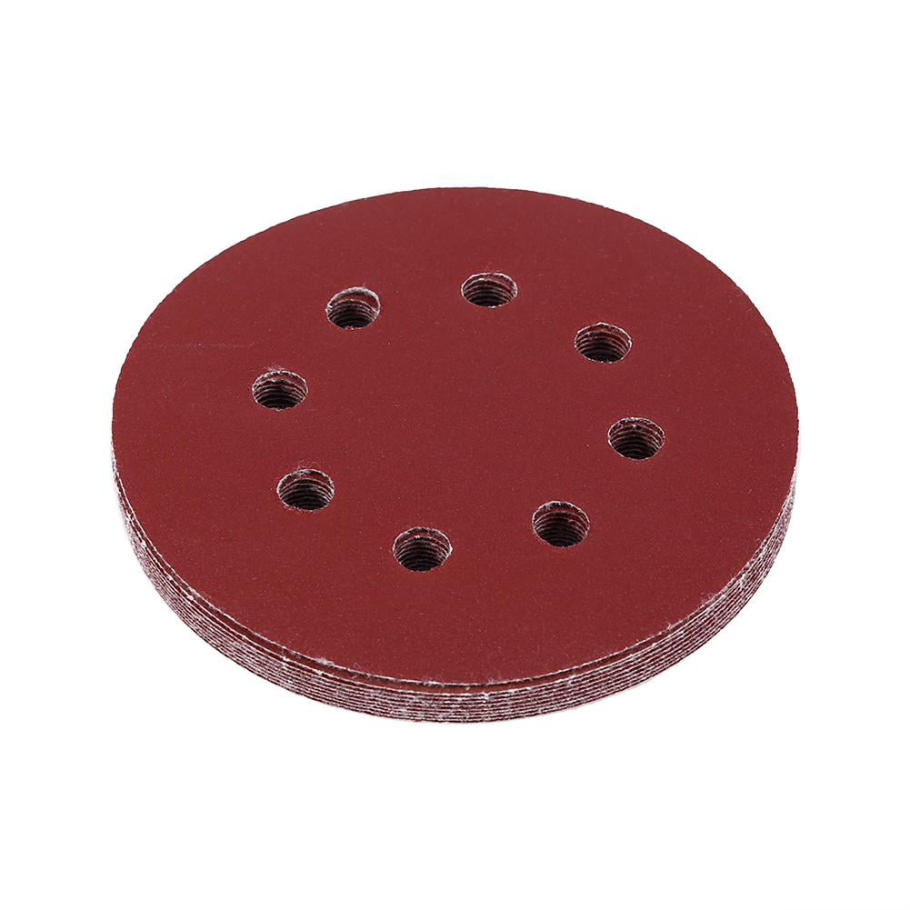 10PCS 5 inch 125mm Round Shaped Sanding Disc Pads 8 Hole Sandpaper 60-1000 Grit 