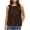 Fall Clohtes Brown, variant on Womens Ruffle Dressy Blouses, Sleeveless Shirts for Women Summer Lightweight Casual Loose Fit Solid Color Crewneck Tank Tops