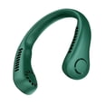 thumbnail image 1 of Silencioso, recargable, batería de larga duración para ir de compras, viajar y actividades al aire libre. Refrigerador portátil verde oscuro. Ventilador de cuello sin aspas de 3 velocidades, 1 of 8