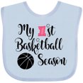 thumbnail image 3 of Inktastic My 1st Basketball Season Girls Baby Bib, 3 of 4