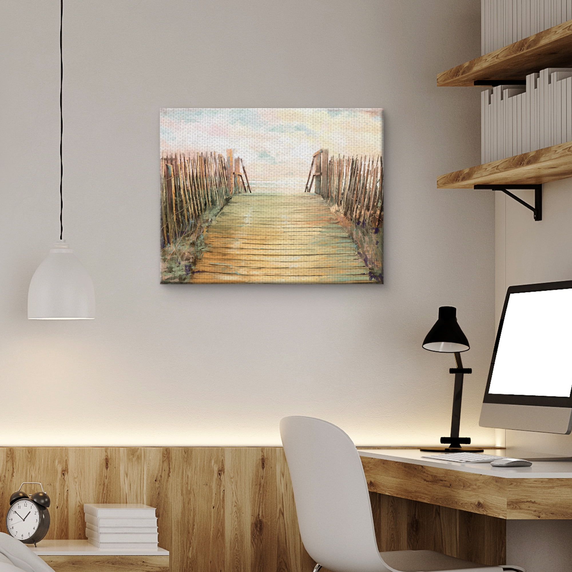 Fine Art Canvas Passage Bridge to the Shore by Studio Arts Canvas Art Print