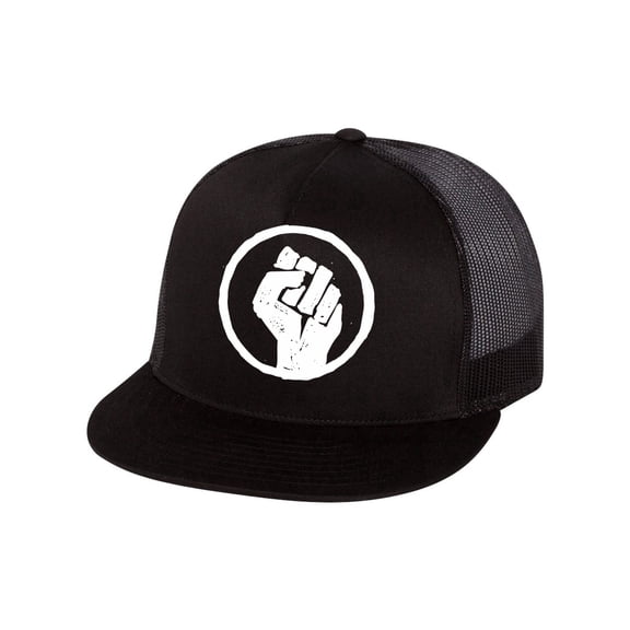Fist Double-Layered Jersey Black Tie Dye Tie Dye Black Pride Mesh Trucker Hat Snapback Cap, Black, One Size