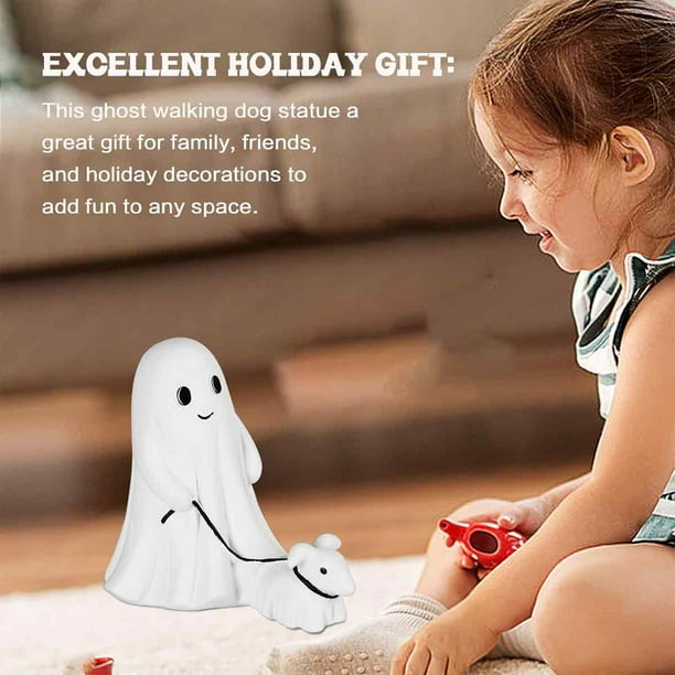 Estatua De Perro Fantasma Caminante - Decoración De Halloween Para Patio O Interior, Material De Calidad