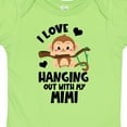 thumbnail image 4 of Inktastic Monkey I Love Hanging out with My Mimi Boys or Girls Baby Bodysuit, 4 of 5