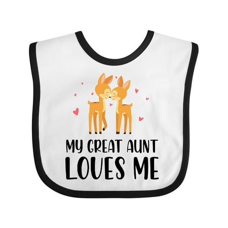 

Inktastic My Great Aunt Loves Me Gift Baby Boy or Baby Girl Bib