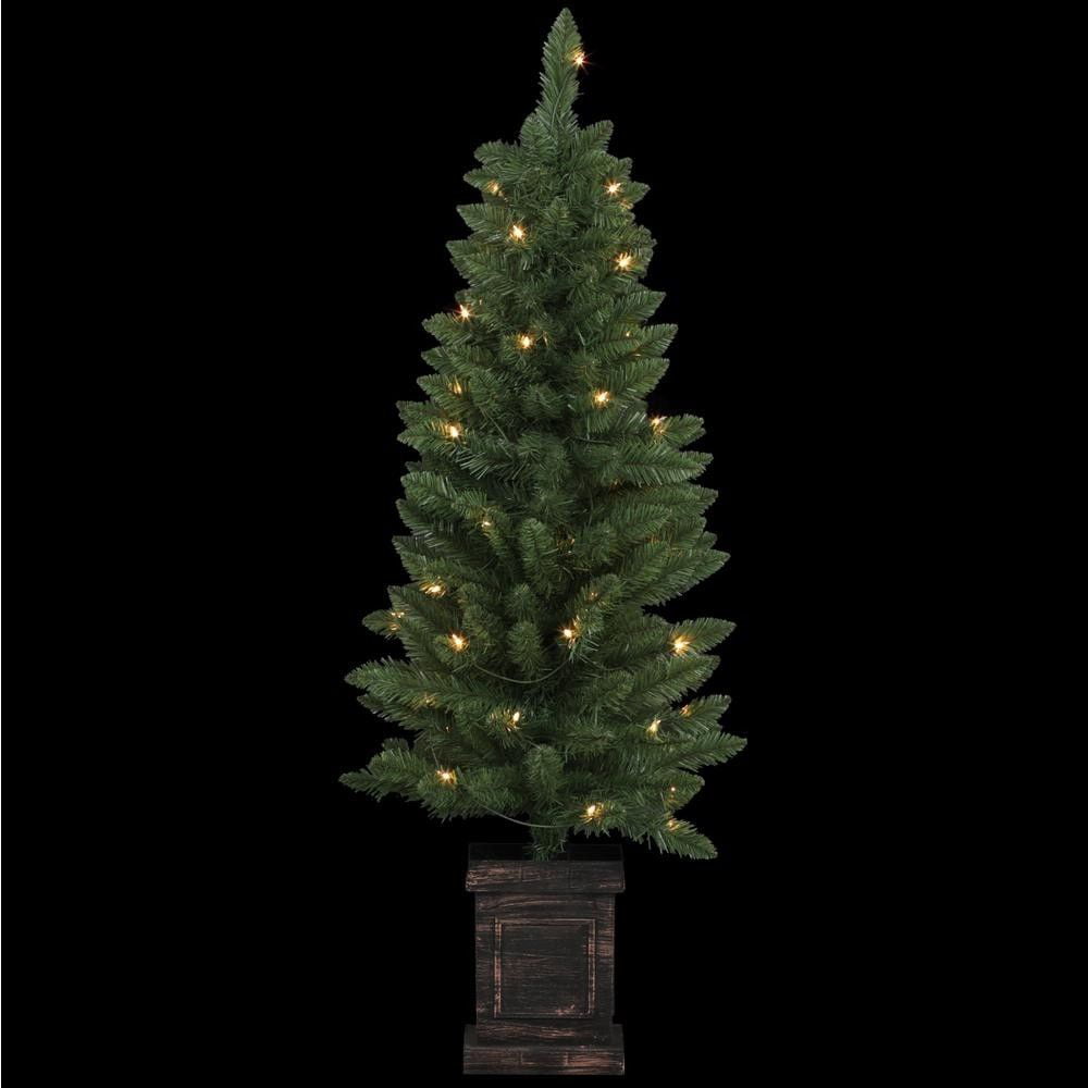 Home Accents Holiday 4 ft Pre-Lit Douglas Artificial Christmas Porch Tree Details about   NEW! 