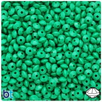 BeadTin Green Opaque 6mm Faceted Rondelle Plastic Beads (1350pcs)