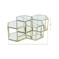 thumbnail image 3 of Meridian Furniture Sei Modular Stainless Steel and Glass 4 Piece Coffee Table, 3 of 5
