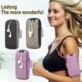 thumbnail image 5 of Cell Phone Armband Gym Sports Running Armband Upgraded Version Arm Bag with Earphone Hole - rose Red, 5 of 5