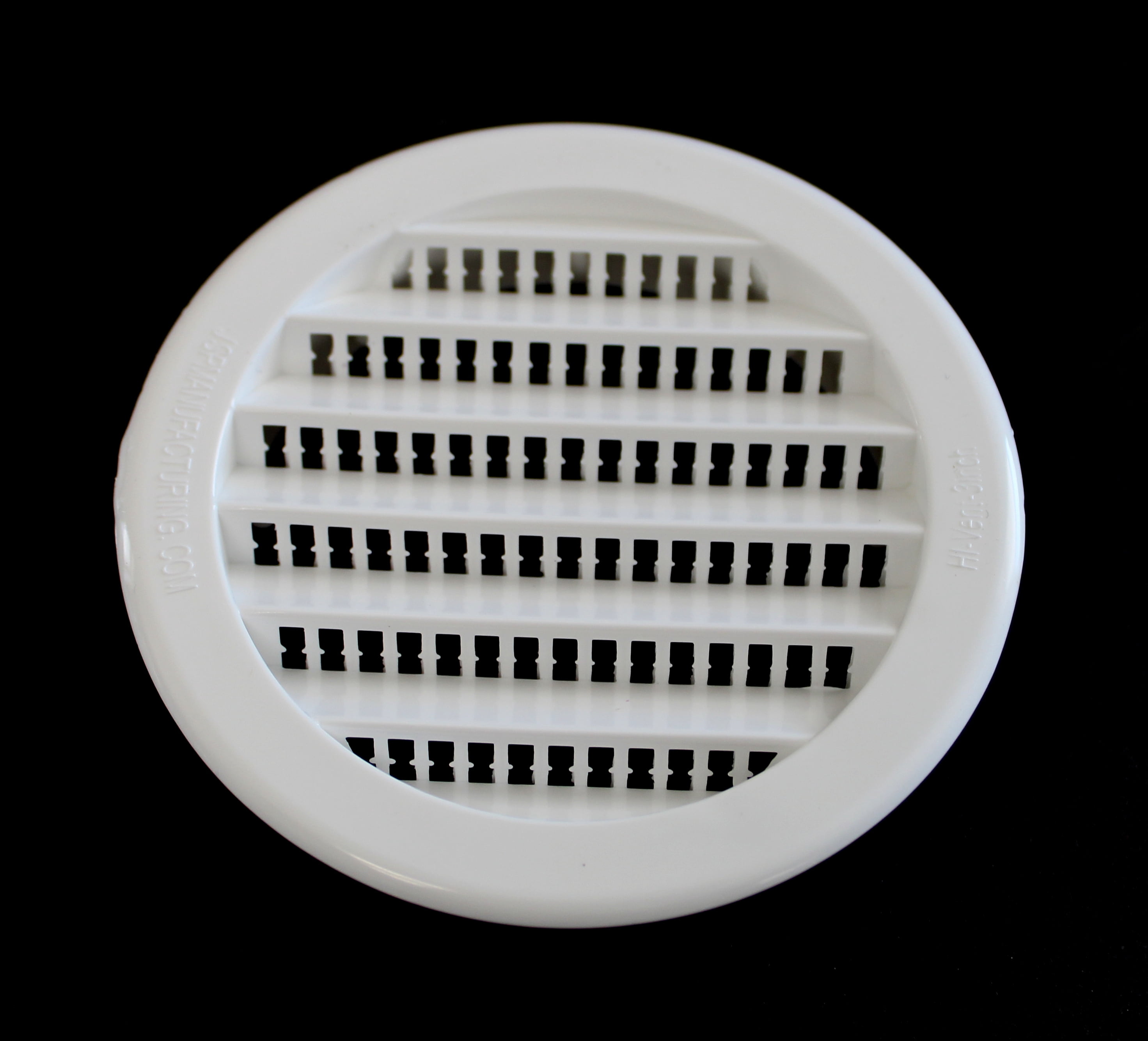8 Pack 3" White Round Plastic Louver Soffit Air Vent