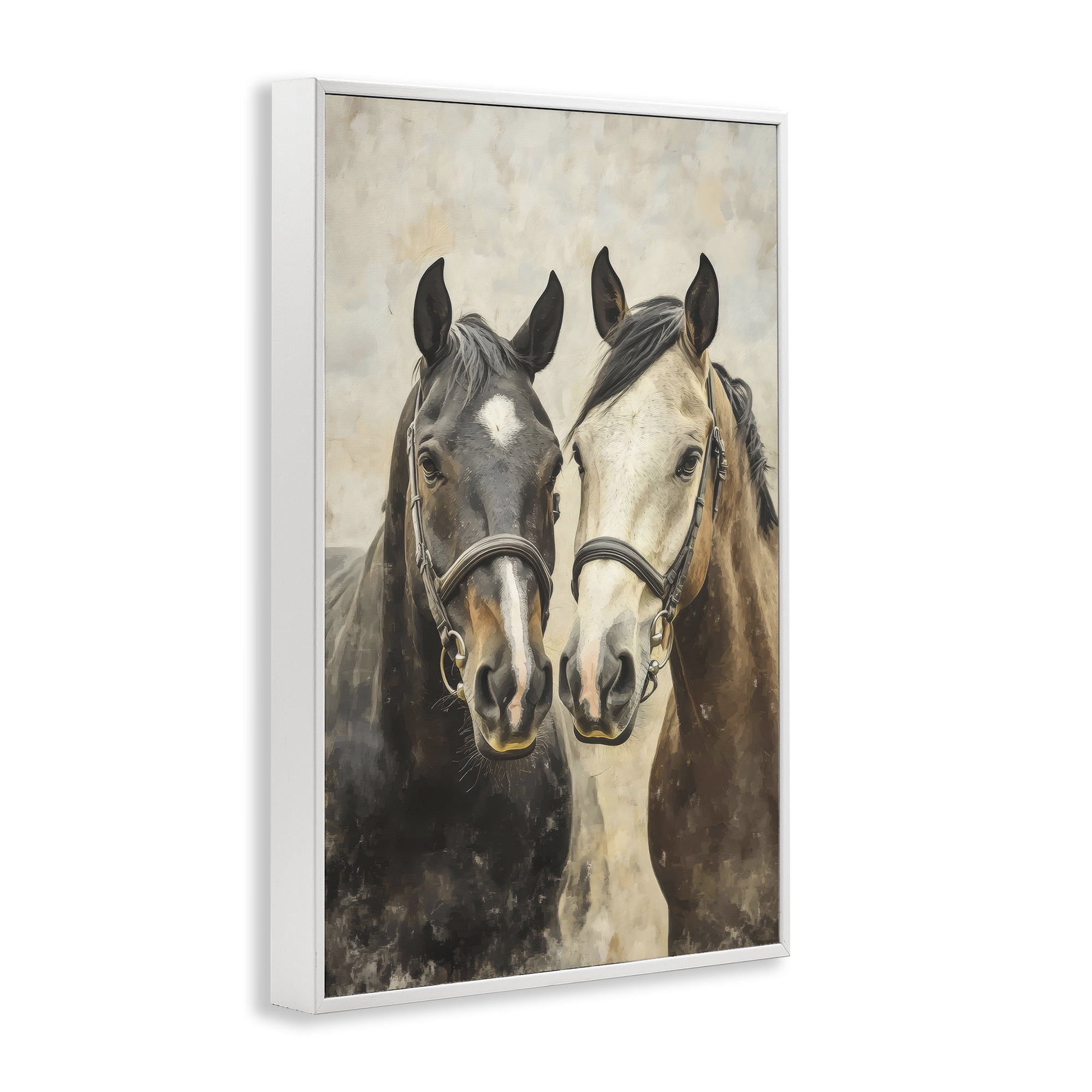 Stupell Industries Pair of Horses in Harmony White Framed Giclee Art, design by Creative Studio