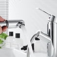 thumbnail image 4 of Grifo monomando para lavabo, Grifo de cocina con ducha extraíble, Grifo de cocina de un solo orificio, Grifo de baño, Antisalpicaduras, Mezclador de agua fría y caliente, 4 of 5