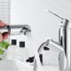 thumbnail image 4 of Grifo monomando para lavabo, Grifo de cocina con ducha extraíble, Grifo de cocina de un solo orificio, Grifo de baño, Antisalpicaduras, Mezclador de agua fría y caliente, 4 of 5