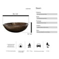 thumbnail image 2 of PULUOMIS Vessel Sink and Faucet Combo Bath Sinks with Mounting Ring and Pop Up Drain Round Bowl Basin Brown, 2 of 7