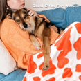 thumbnail image 6 of Orange Fleece Blankets Bulk Soft Throw Blanket Orange Warm Throw Blanket for Bed, 6 of 6