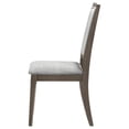 thumbnail image 4 of Nolan Dining Chair Set of 2, Gray Fabric, Dark Brown Hardwood Frame, 4 of 6