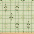 thumbnail image 2 of Ambesonne Nature Fabric by the Yard Upholstery, Retro Vintage Abstract Leaf, 3 Yards, Grey Yellow and Green Brown, 2 of 5