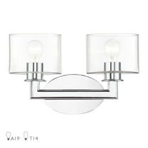 Livex Lighting - Bernardino - 2 Light Bath Vanity-9.75 Inches Tall and 16 Inches