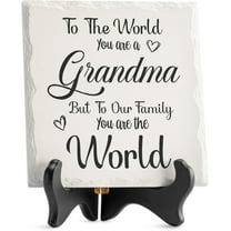 Gifts For Grandma From Granddaughter Grandson Unique Grandma Birthday Gift Ideas Ceramic Plaque Grandmother Gifts From Grandkids Mothers Day Presents For Grandma Thanksgiving Christmas Gift